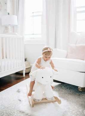   Baby Girl's Blush and White Nursery 