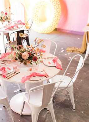 Vintage Pink and Yellow Baby Shower