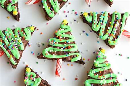 Christmas tree brownies cute christmas desserts