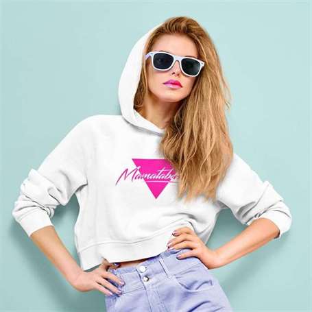 Cropped hoodie 80s style clothing