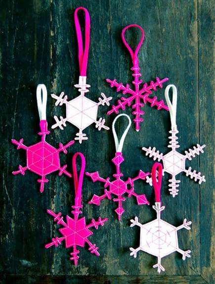 Snowflakes - DIY Felt Ornaments