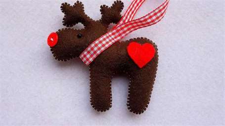 Reindeer Felt Christmas Ornament