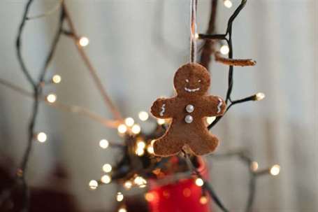 Gingerbread Man Felt Christmas Ornament