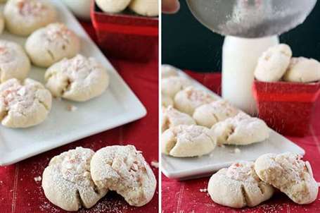 Peppermint Cream Thumbprint Christmas Cookies