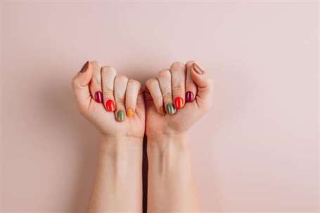 Multicolor pastel nails thanksgiving nail designs