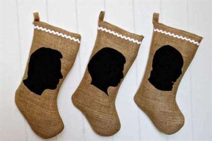 Vintage Silhouette Christmas Stockings