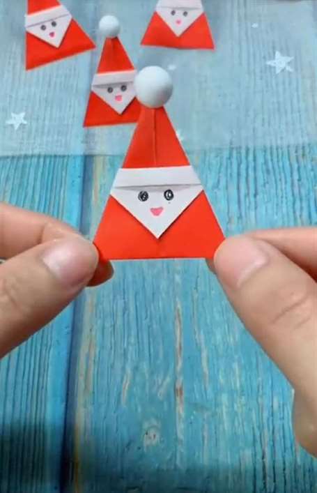 Santa claus origami easy christmas crafts 