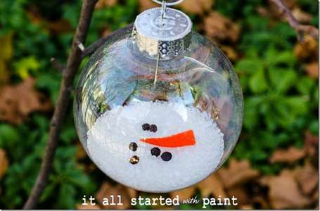 Melted Snowman Custom Christmas Ornaments