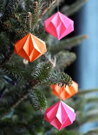 Origami Diamonds - Đồ trang trí Giáng sinh tự làm cho trẻ em