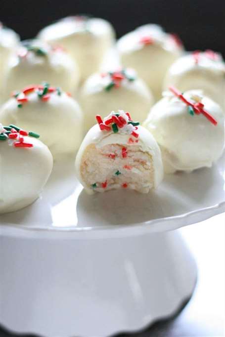 Giáng sinh funfetti truffles công thức nấu ăn cookie Giáng sinh tốt nhất