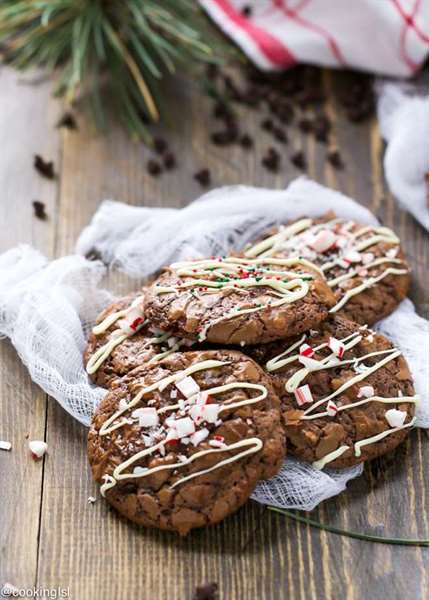Chocolate Brownie Christmas Cookies