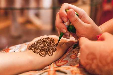 Mandala henna hình xăm tay