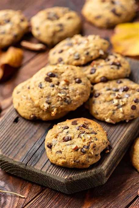 Pecan bí ngô sô cô la chip cookie công thức nấu ăn tráng miệng lễ tạ ơn