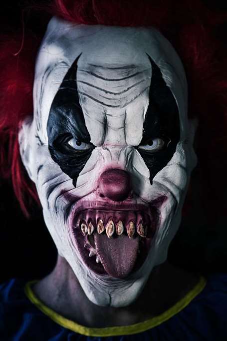 Evil clown halloween face paint ideas
