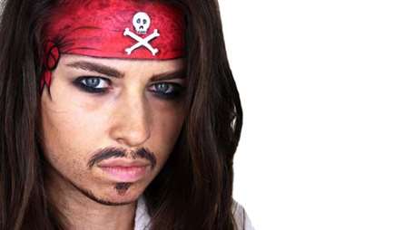 Jack Sparrow Halloween Makeup Idea