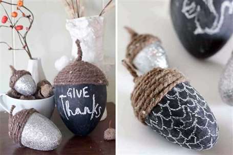 Chalkboard Acorns - Các phần giữa độc đáo