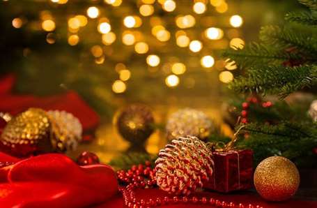 Đồ trang trí cây thông noel mạ vàng