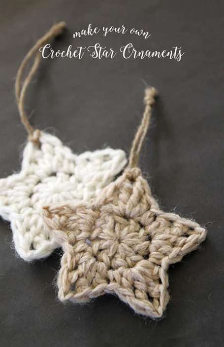 Crochet Star Cổ điển Đồ trang trí Giáng sinh