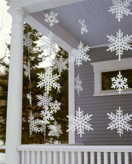 Snowflake Garlands - Đồ trang trí Giáng sinh ngoài trời tự làm