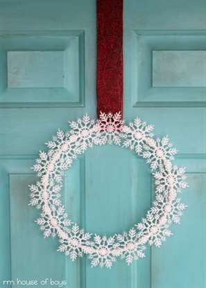 Snowflake Wreath - Trang trí Giáng sinh ngoài trời