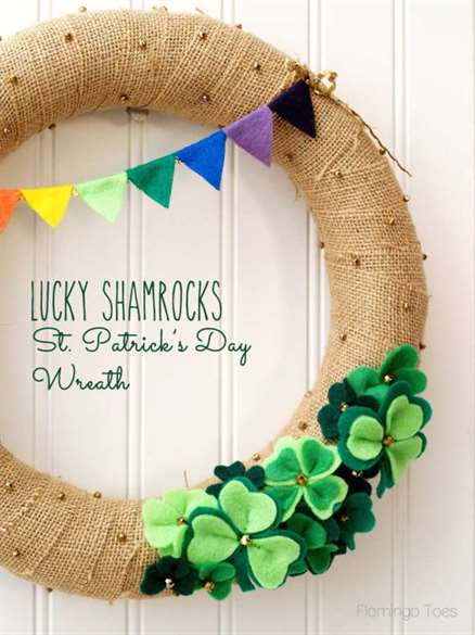 Lucky shamrocks st Patrick's day vòng hoa