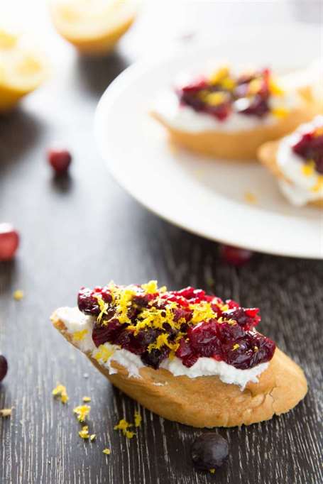 Roasted Cranberry & Orange Crostini Thanksgiving Appetizers