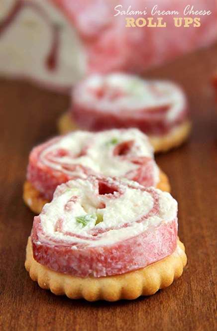 Salami and Cream Cheese Roll Ups - Thanksgiving Appetizer Ideas