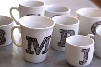 DIY Monogram Mug