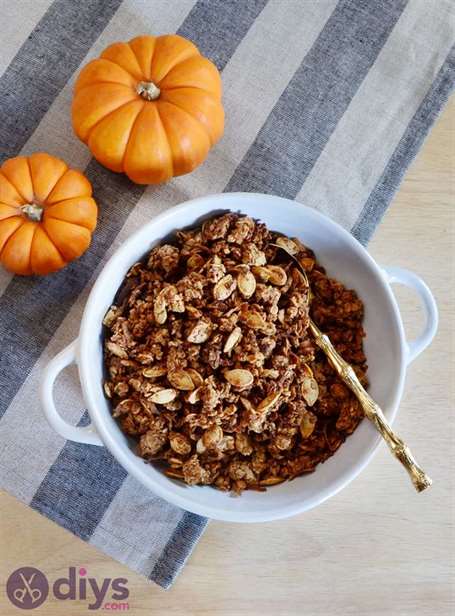 Bí ngô gia vị granola thanh thức ăn cho bữa tiệc halloween