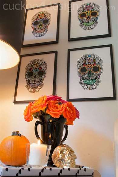 Day of the Dead Wall Art Trang trí Halloween