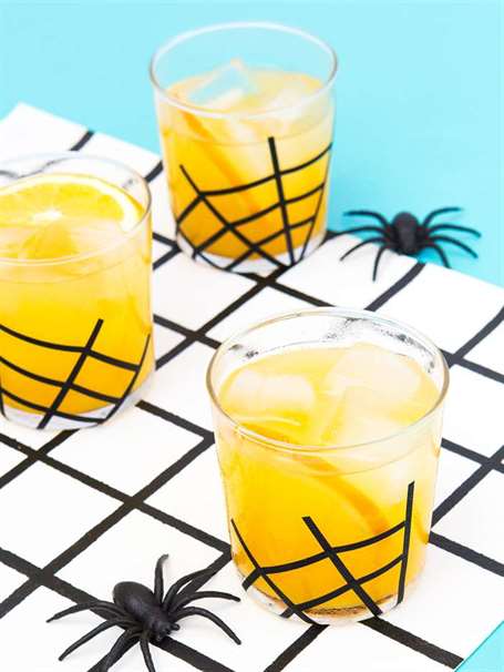 Halloween Party Idea - Spider Web Glassware 