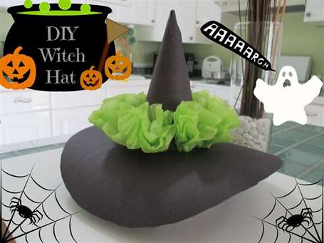 Tự làm đồ trang trí Halloween - Mũ phù thủy