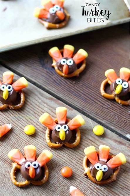 Candy Turkey Bites - Thủ công dễ dàng trong lễ tạ ơn