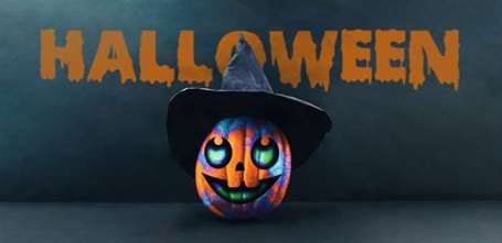 Mặt bí ngô halloween phù thủy nhiều màu 