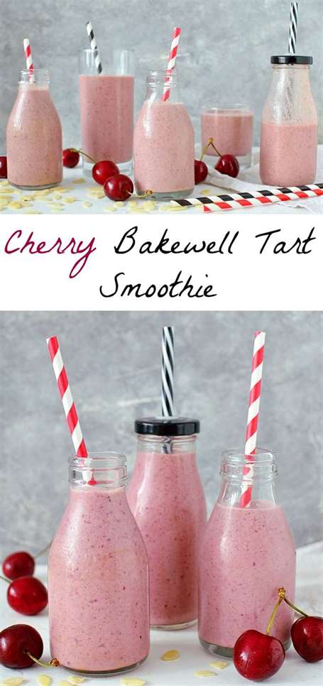 Cherry Bakewell tart smoothie - món tart cổ điển của Anh ở dạng smoothie tốt cho sức khỏe!