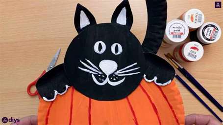 Pumpkin and cat decor halloween craft ideas for kids