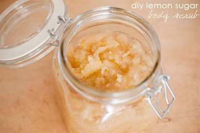 DIY Lemon Sugar Body Scrub