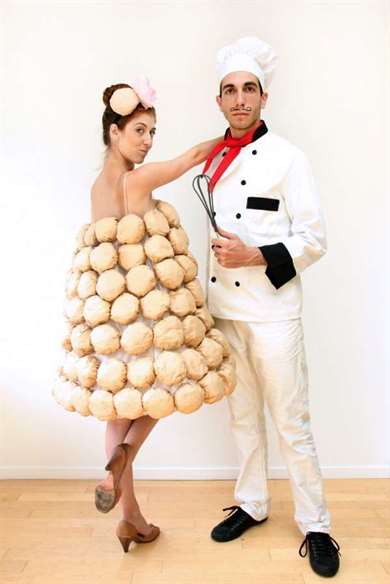 French Chef & Cake Funny Couples Costumes