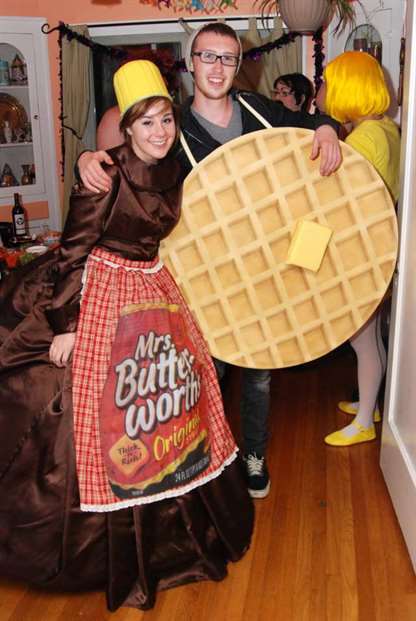 Waffle & Mrs. Buttersworth Funny Couples Costumes