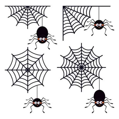 Halloween spider web wall stickers