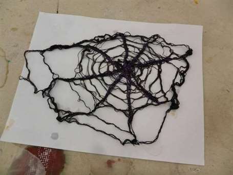 Halloween Cobweb với Cellulose và Sợi chỉ 