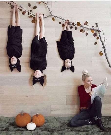 Trang phục halloween của gia đình dơi bạn có thể tự làm ở nhà