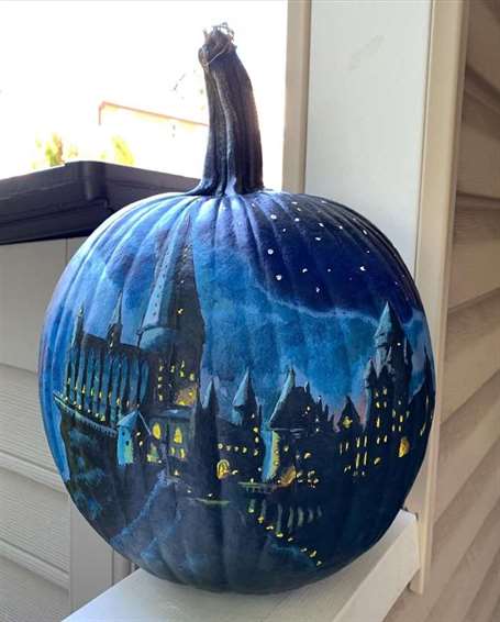 Bí ngô halloween theo chủ đề Hogwarts