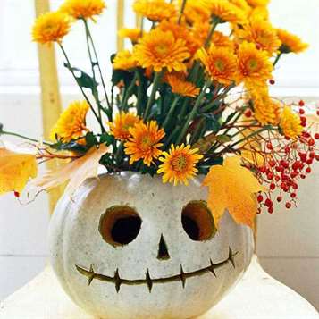 Pumpkin Faces - Jack-O-Lantern Vase