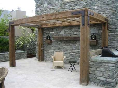 Tự làm pergola mộc mạc