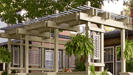 Pergola nhà máy treo thấp tự làm