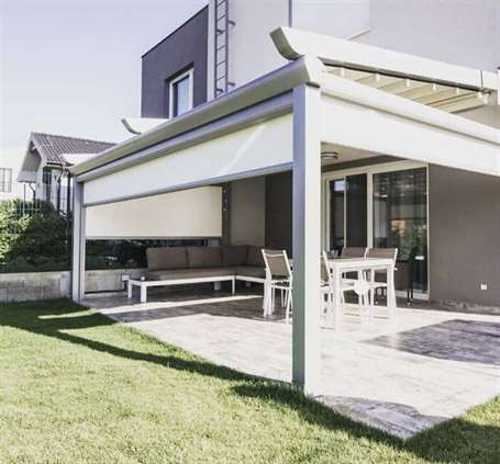 Pergola mái có thể thu vào