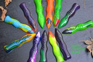 Halloween Witch Fingers Out of Crayons