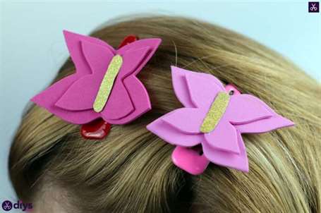 Tự làm bướm barrette tóc