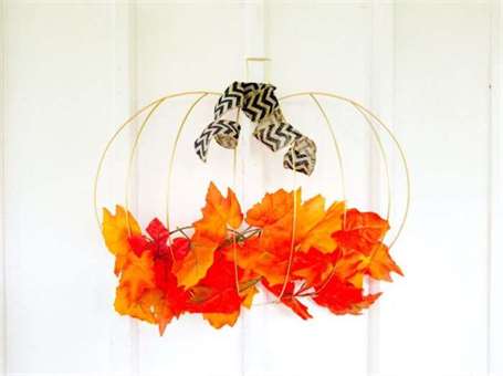 Dollar tree - Pumpkin Wreath-Fall Wreath